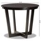 Baxton Studio Alayna Dark Brown Finished 35-Inch-Wide Round Wood Dining Table 169-10898 - alternate 7